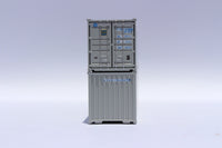 TransOcean (ex-US Lines) 40' Standard height (8'6")  2-P-44-P-2 Panel side standard wave  corrugations containers. JTC # (405524) exact product view 2