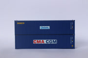 CMA CGM & SEACO MIX PACK 40' HIGH CUBE containers with Magnetic system, Corrugated-side. JTC# (405811) exact product view 1