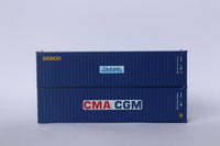 CMA CGM & SEACO MIX PACK 40' HIGH CUBE containers with Magnetic system, Corrugated-side. JTC# (405811) exact product view 1