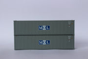 MOL GRAY-Initial logo– 40' HIGH CUBE containers with Magnetic system, Corrugated-side. JTC # (405051) exact product view 1