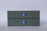 MOL GRAY-Initial logo– 40' HIGH CUBE containers with Magnetic system, Corrugated-side. JTC # (405051) exact product view 1
