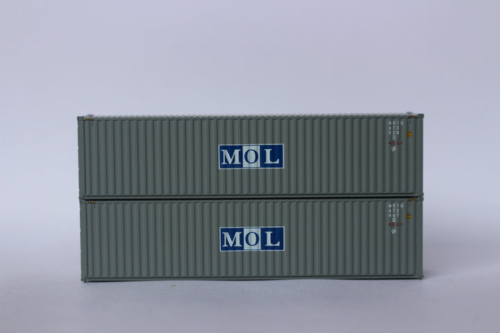 MOL GRAY-Initial logo– 40' HIGH CUBE containers with Magnetic system, Corrugated-side. JTC # (405051) exact product view 1