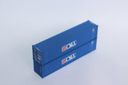 CMA (rectangle logo)40' Std. Height 2-P-44-P-2 'Square Corrugated' side containers  JTC # (405506) exact product view 3