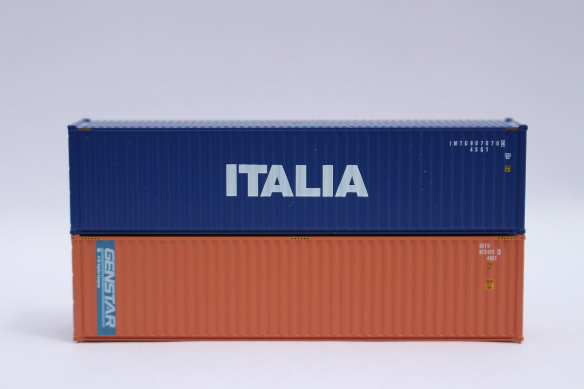 ITALIA and GENSTAR, MIX PACK 40' HIGH CUBE containers with Magnetic system, Corrugated-side. JTC# (405807) exact product view 1
