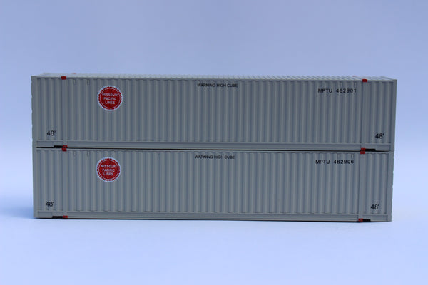 "VS" Missouri Pacific "Buzzsaw" 48' HC 3-42-3 corrugated containers with Magnetic system, JTC # (485029) exact product view 1