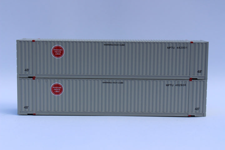 "VS" Missouri Pacific "Buzzsaw" 48' HC 3-42-3 corrugated containers with Magnetic system, JTC # (485029) exact product view 1