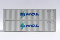 NOL Neptune Orient Lines - 40' Standard height (8'6") corrugated side steel containers. JTC # (405343) exact product view 1