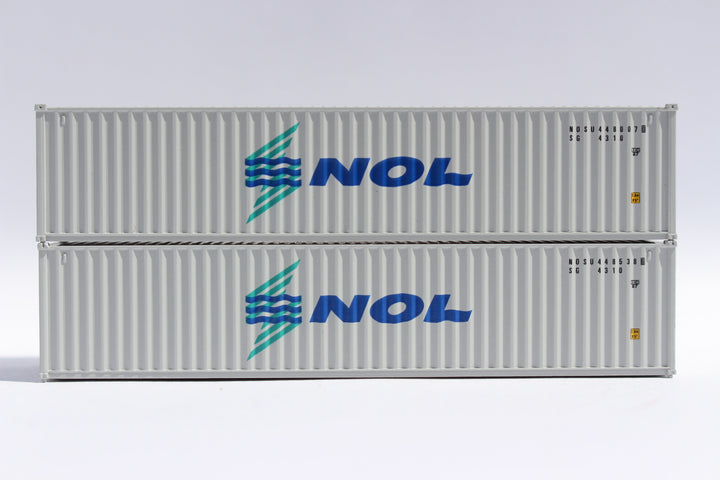 NOL Neptune Orient Lines - 40' Standard height (8'6") corrugated side steel containers. JTC # (405343) exact product view 1