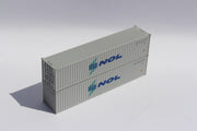 NOL Neptune Orient Lines - 40' Standard height (8'6") corrugated side steel containers. JTC # (405343) exact product view 2
