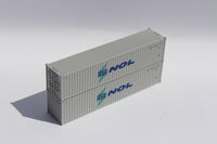 NOL Neptune Orient Lines - 40' Standard height (8'6") corrugated side steel containers. JTC # (405343) exact product view 2