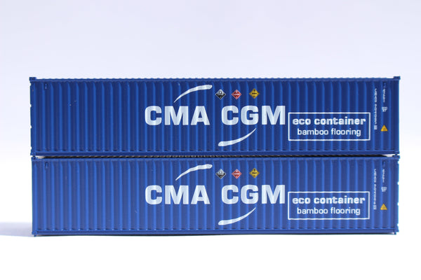 CMA CGM (CMAU) HAZARD STICKERS - 40' Standard height (8'6") corrugated side steel container,  JTC # (405346) exact product view 1