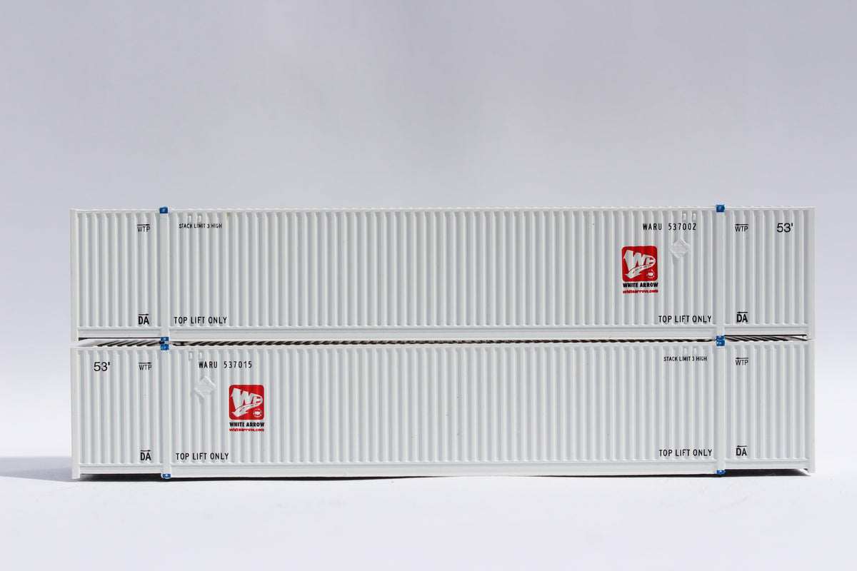 White Arrow (WARU) 53' HIGH CUBE 8-55-8 corrugated containers. JTC # (537042) exact product view 1
