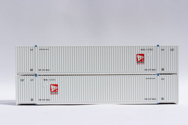 White Arrow (WARU) 53' HIGH CUBE 8-55-8 corrugated containers. JTC # (537042) exact product view 1