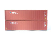 MOL Initials brown container (TRLU, TransAmerica, TAL, Trition)-  40' HC corrugated PANEL side steel containers. JTC # (405143) exact product view 1