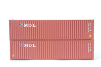 MOL Initials brown container (TRLU, TransAmerica, TAL, Trition)-  40' HC corrugated PANEL side steel containers. JTC # (405143) exact product view 1