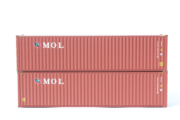 MOL Initials brown container (TRLU, TransAmerica, TAL, Trition)-  40' HC corrugated PANEL side steel containers. JTC # (405143) exact product view 1
