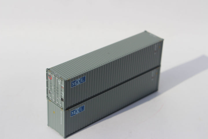 MITSUI O.S.K. LINES (MOL initals) - JTC # 405146 40' HC (9'6") corrugated side steel containers (405146) exact product view 1