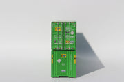 EMP - 'centered logo' green 53' HIGH CUBE 8-55-8 corrugated containers with stackable Magnetic system. JTC # (537026) exact product view 2