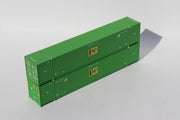 EMP - 'centered logo' green 53' HIGH CUBE 8-55-8 corrugated containers with stackable Magnetic system. JTC # (537026) exact product view 3