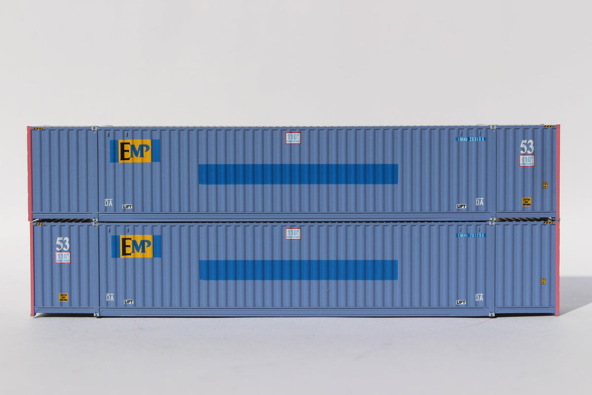 EMP (Ex-PACER blue) Set#2 - 53' HIGH CUBE 6-42-6 corrugated containers with Magnetic system, Corrugated-side. JTC # (535095) exact product view 1