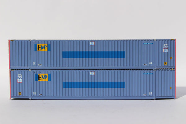 EMP (Ex-PACER blue) Set#2 - 53' HIGH CUBE 6-42-6 corrugated containers with Magnetic system, Corrugated-side. JTC # (535095) exact product view 1