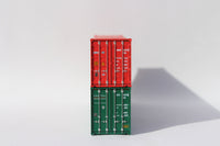 HMM (3 wave logo) and Captial, MIX PACK 40' HIGH CUBE containers with Magnetic system, Corrugated-side. JTC# (405803) exact product view 2