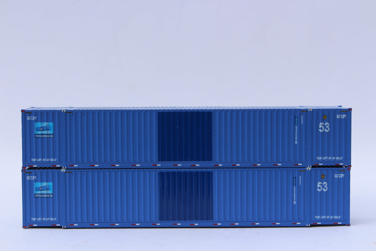Trailer Bridge "patched" Ocean 53' N Containers with IBC castings at 53' corner. JTC # (535034) exact product view 1
