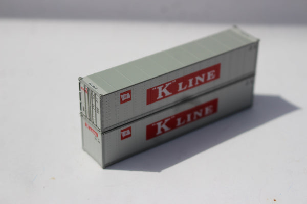 K-LINE 40' Standard height (8'6") Smooth-side containers, Set #3 . JTC # (405697) exact product view 1