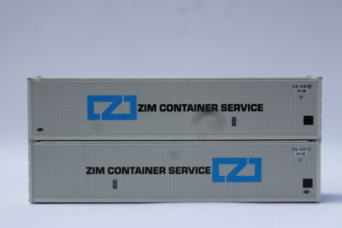 ZIM 40' Standard height (8'6") Smooth-side containers, set #2 JTC# (405691) exact product view 1