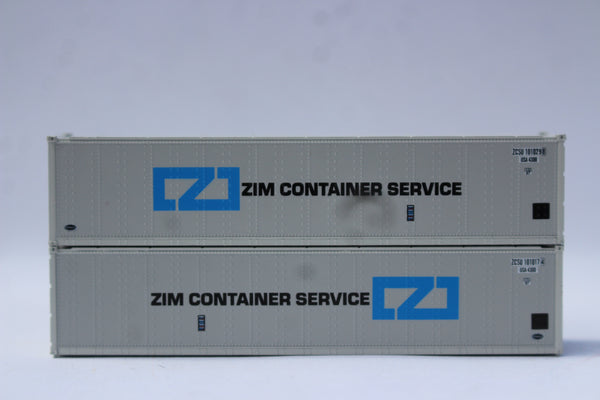 ZIM 40' Standard height (8'6") Smooth-side containers, set #2 JTC# (405691) exact product view 1