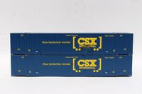 CSX Intermodal (boxcar logo) 53' HIGH CUBE 8-55-8, Set #2 corrugated containers with Magnetic system. JTC # (537091) exact product view 1