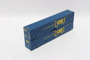 CSX Intermodal (boxcar logo) 53' HIGH CUBE 8-55-8, Set #2 corrugated containers with Magnetic system. JTC # (537091) exact product view 3