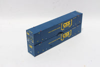 CSX Intermodal (boxcar logo) 53' HIGH CUBE 8-55-8, Set #2 corrugated containers with Magnetic system. JTC # (537091) exact product view 3