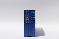 CMA CGM 40' HC, Centered logo with green eco container - bamboo flooring box. JTC# (405105) exact product view 3