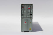 MOL GRAY-W/ GATOR and Hazard sticker logo– 40' HIGH CUBE containers with Magnetic system, Corrugated-side. JTC # (405052) exact product view 3