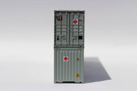 MOL GRAY-W/ GATOR and Hazard sticker logo– 40' HIGH CUBE containers with Magnetic system, Corrugated-side. JTC # (405052) exact product view 3