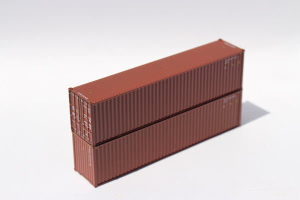 HAPAG LlOYD (Brown w/Hamburg Sud reporting marks), High Cube corrugated side steel containers. JTC # (405185) exact product view 1