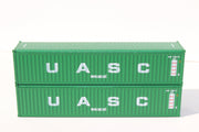 UASC (green) 40' Canvas/Open top Magnetic container - corrugated-side. JTC# 402006 SOLD OUT (402006) exact product view 1