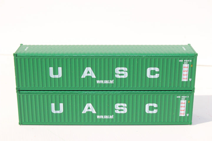 UASC (green) 40' Canvas/Open top Magnetic container - corrugated-side. JTC# 402006 SOLD OUT (402006) exact product view 1