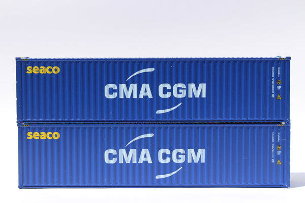 SEACO leased to CMA CGM (2017 New Logo) 40' HIGH CUBE containers with Magnetic system, Corrugated-side. JTC# (405094) exact product view 1