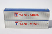 YANG MING (gray) 40' Canvas/Open top Magnetic container, Corrugated-side. JTC# 402005 SOLD OUT (402005) exact product view 1
