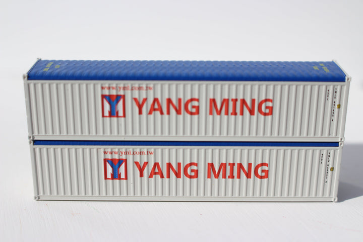 YANG MING (gray) 40' Canvas/Open top Magnetic container, Corrugated-side. JTC# 402005 SOLD OUT (402005) exact product view 1