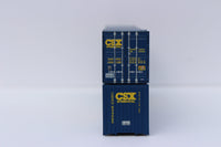 CSX Intermodal (boxcar logo) 53' HIGH CUBE 8-55-8, Set #3 corrugated containers with Magnetic system. JTC # (537095) exact product view 2