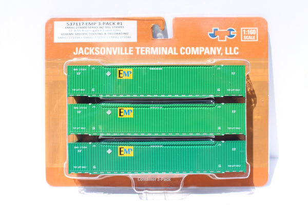 EMP - UP (sill striping) 53' HIGH CUBE 8-55-8 (3-pack) Set #1 corrugated containers with stackable Magnetic system. JTC # (537117) exact product view 1