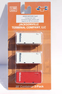 Matson 20' Std. height containers with Magnetic system (3-pack), Corrugated-side. JTC-205493 (205493) exact product view 1