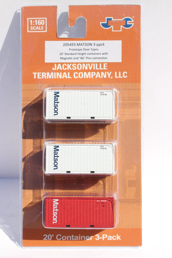 Matson 20' Std. height containers with Magnetic system (3-pack), Corrugated-side. JTC-205493 (205493) exact product view 1
