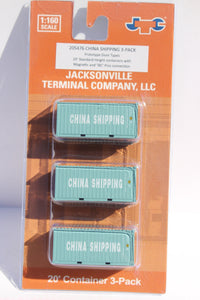China Shipping 20' Std. height containers with Magnetic system (3-pack), Corrugated-side. JTC-205476 (205476) exact product view 1