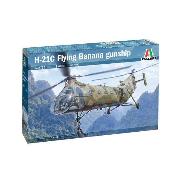 Italeri 2774 H-21C Flying Banana Gunship model kit, 1:48, UPC 8001283027748