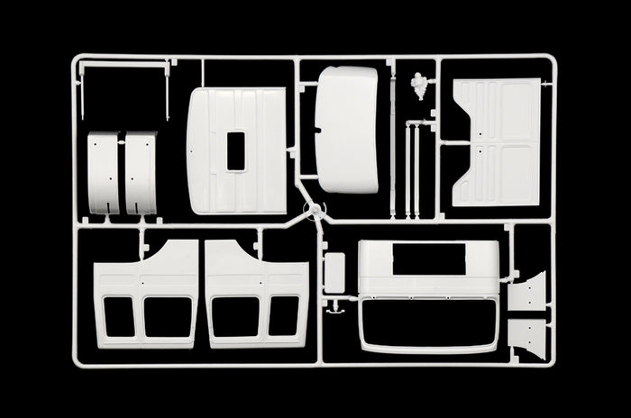 Italeri 3946 MAN F8 19.321 4x2 Tractor, white cab panels on sprue