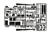 Italeri 3946 MAN F8 19.321 4x2 Tractor, chassis frame and suspension parts on sprue